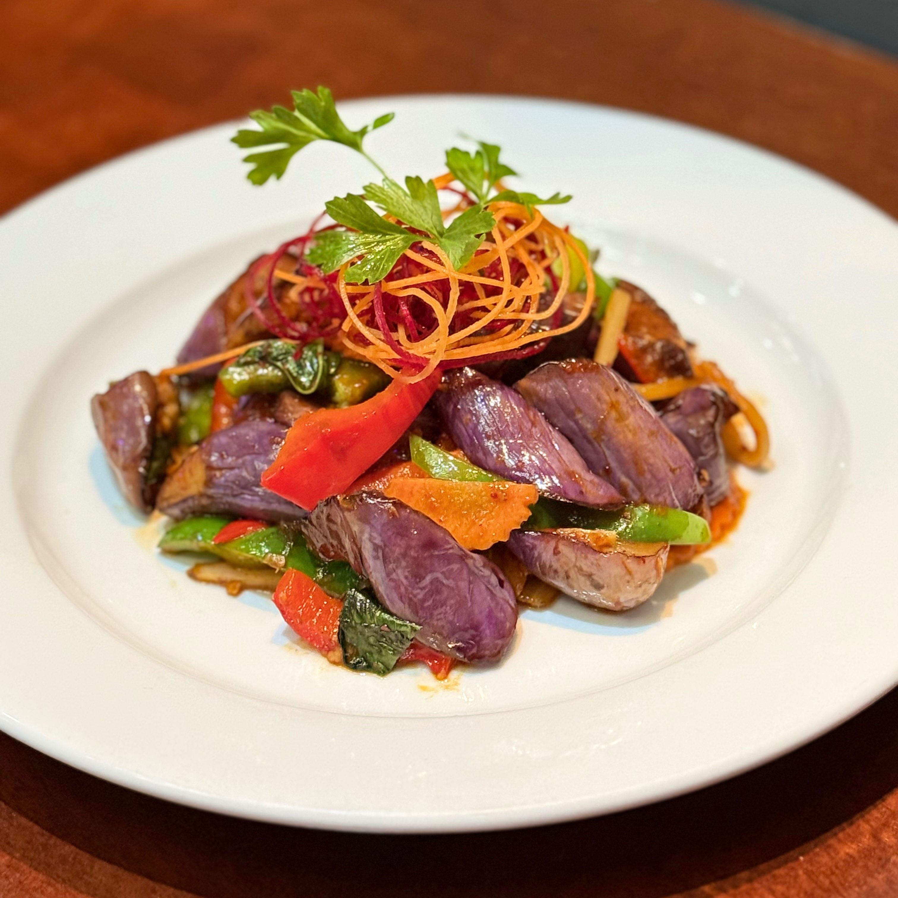 Sauteed Spicy Eggplant.