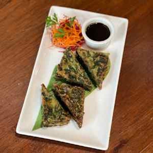 Chive Pancakes.