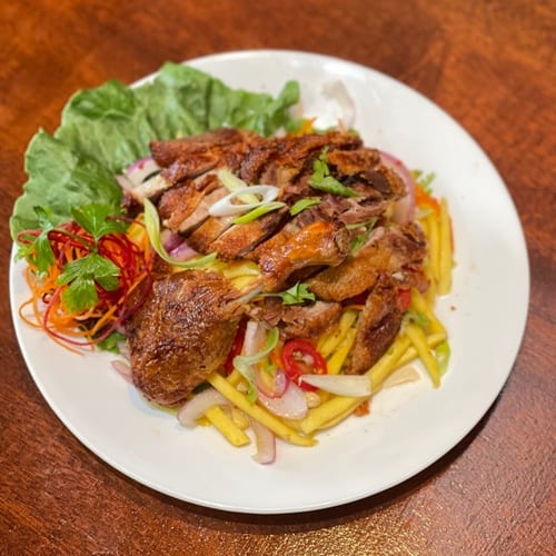 Crispy Duck Mango Salad.
