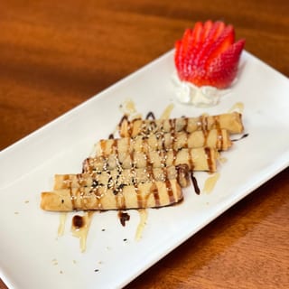 Chocolate Bananas Stick with vanilla ice cream