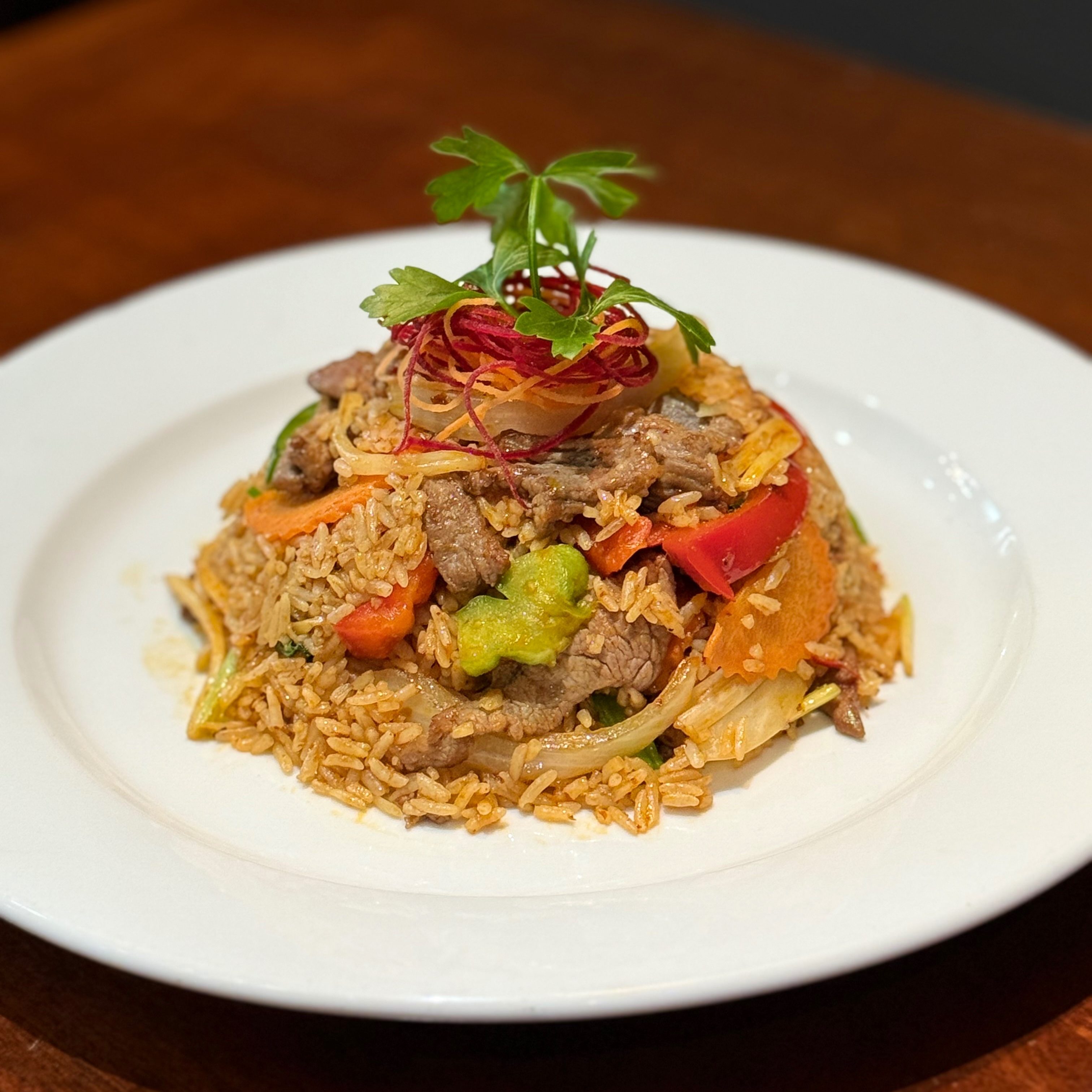 Spicy Basil Fried Rice.