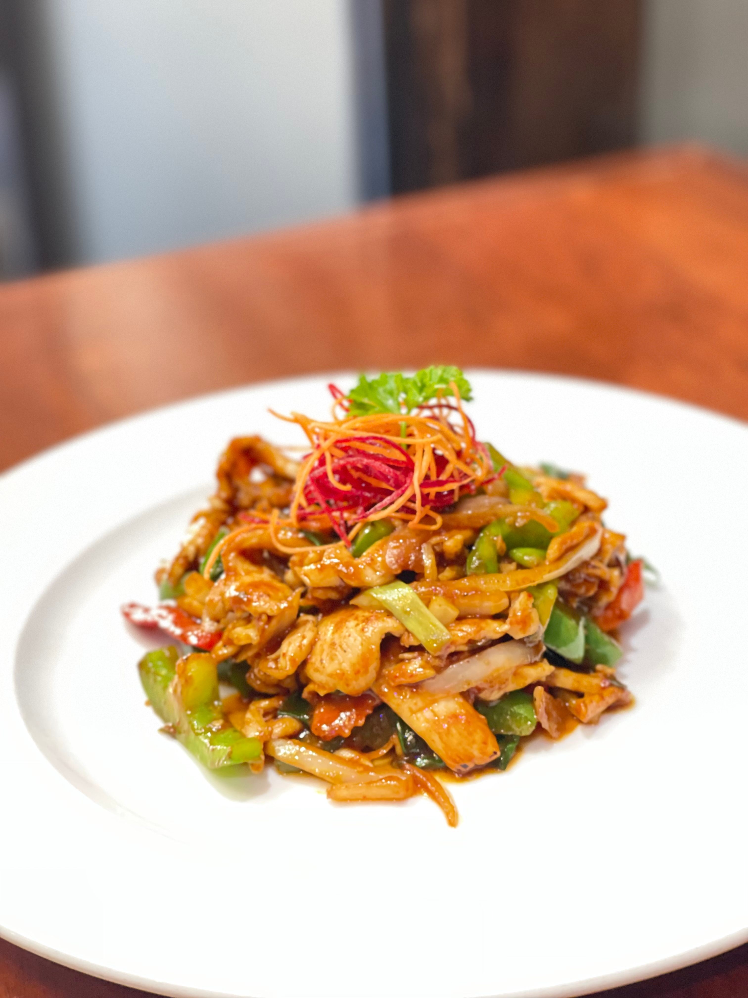 Sauteed Basil Sauce Lunch Special.