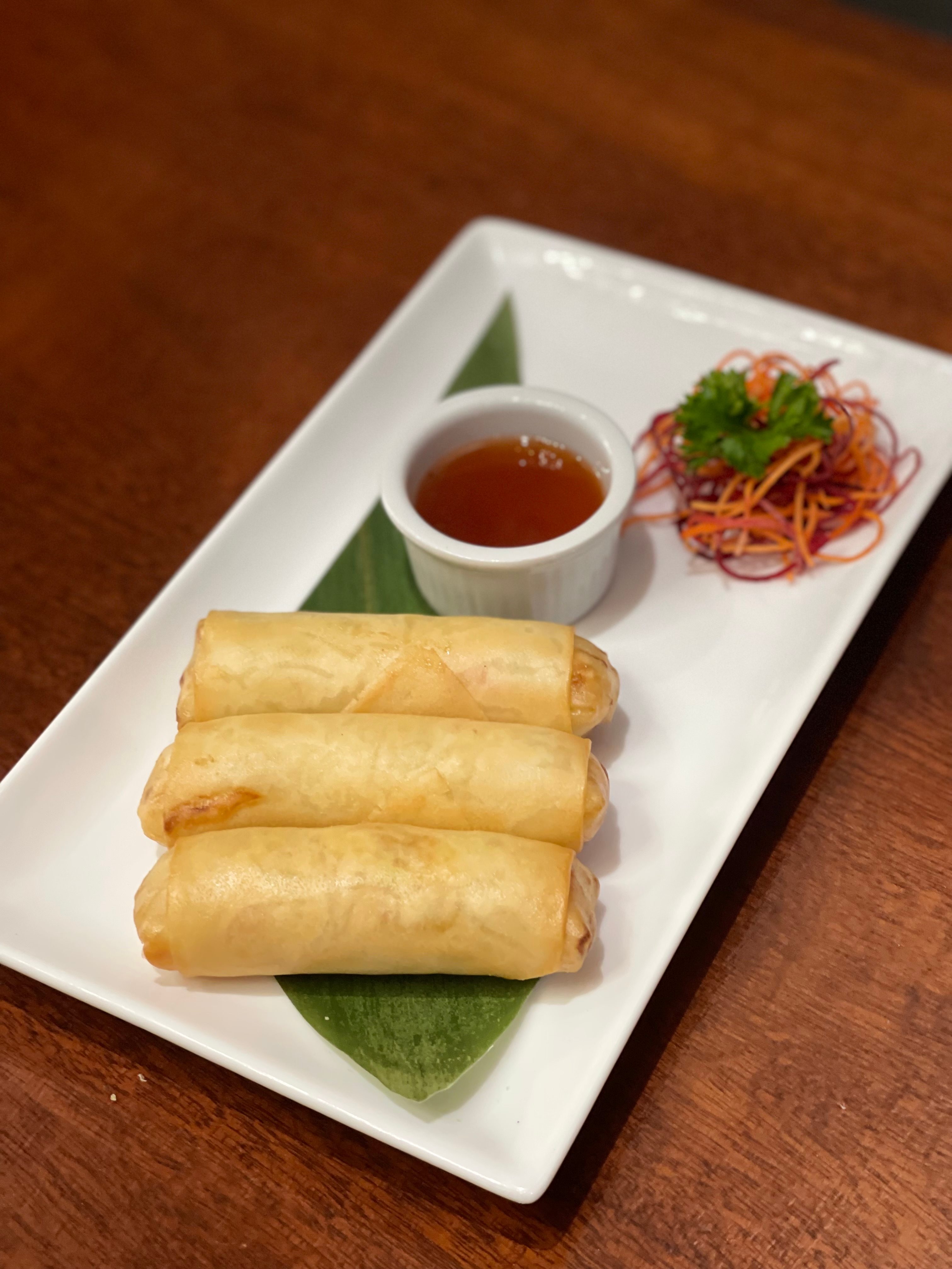Vegetarian Spring Rolls.